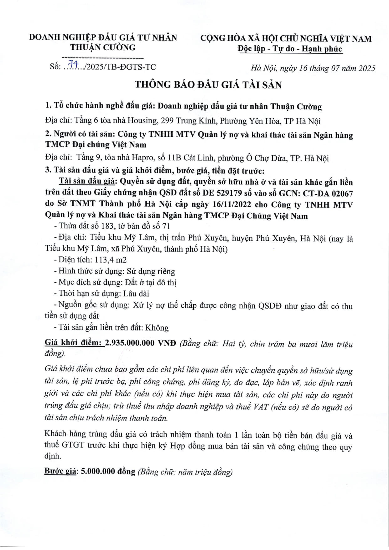 74 TB đấu giá TS Phú Xuyên (lần 1) 16.7.25_1